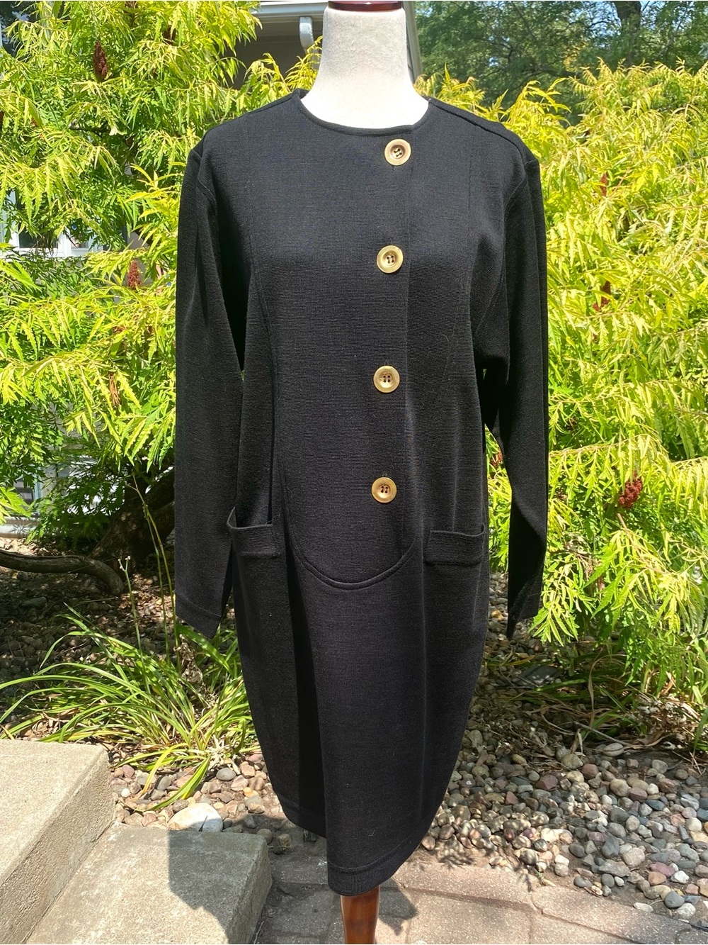 Vintage 90’s Harve Bernard Black Long Sleeve Dress Size Medium